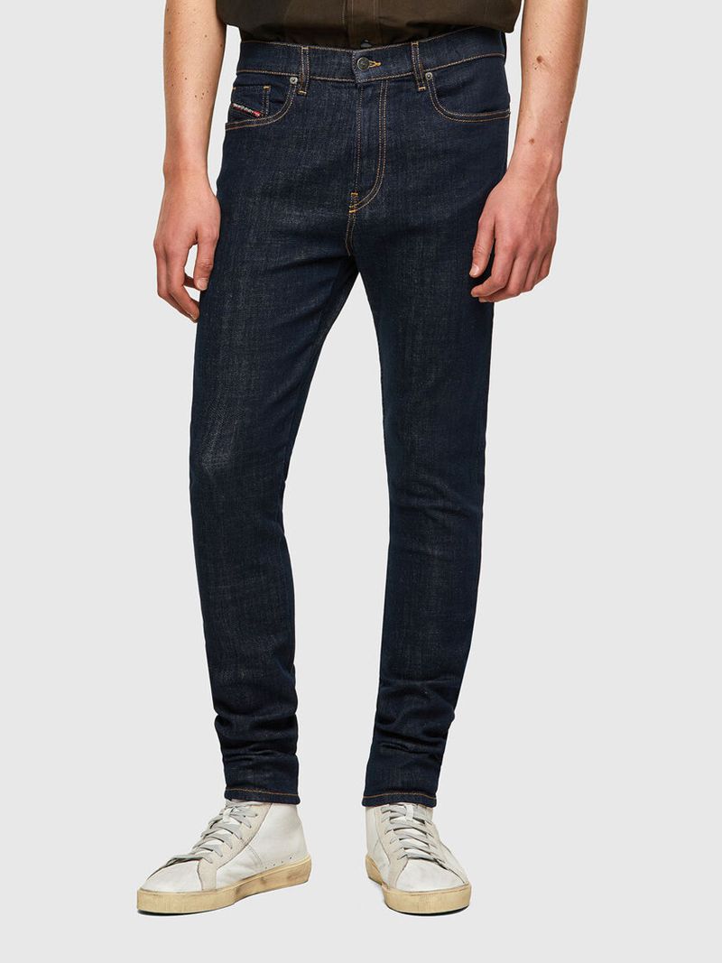 Jeans Skinny Diesel D-Amny 009pc Homem - Azuis Escuro UOEPL-1728